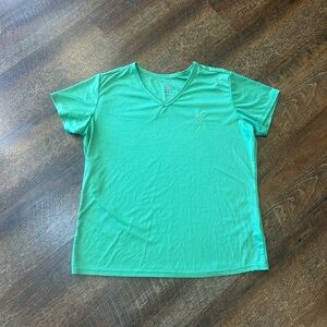 adidas Women's Short Sleeve V-Neck Top in Mint Green